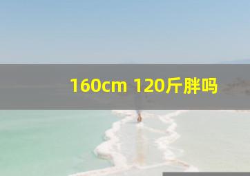 160cm 120斤胖吗